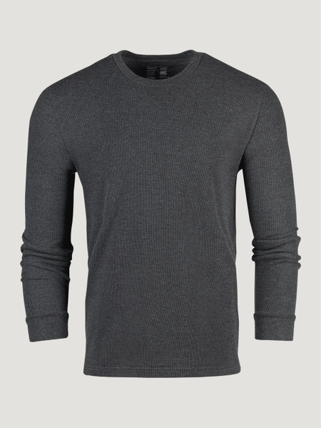 Charcoal Thermal Long Sleeve Crew  | Fresh Clean Threads
